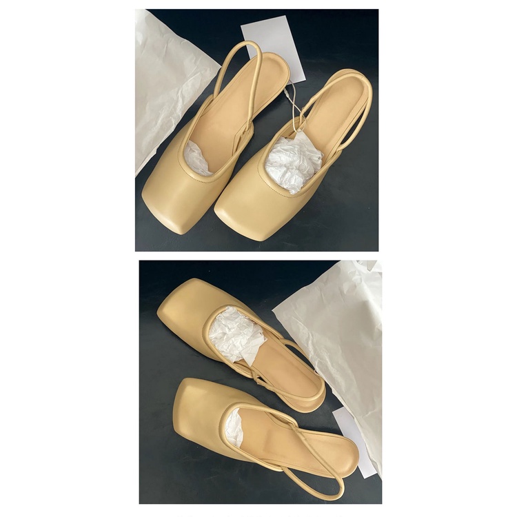 Dép sandal RENBEN mũi vuông khoét lỗ thời trang mùa hè xinh xắn dành cho nữ