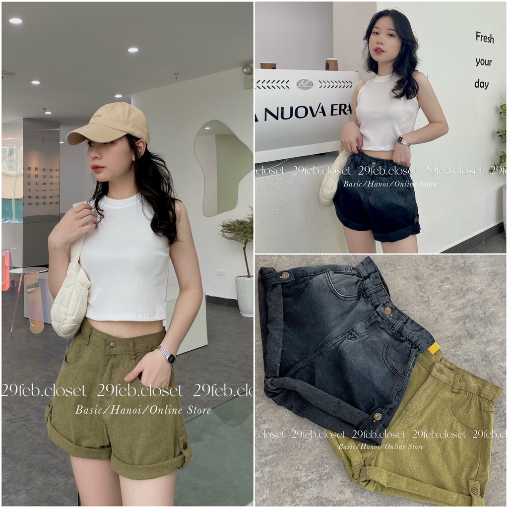 [Ảnh thật/Video] Quần short jeans mặc được 2 kiểu - 29feb.closet - Q30