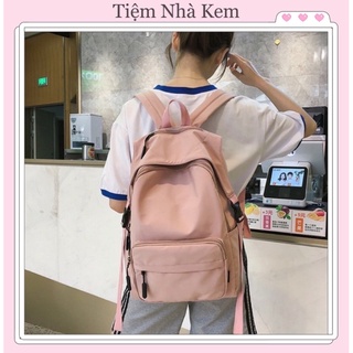 BALO ULZZANG, balo thời trang BASIC 3 MÀU( chống nước ) ( 2 khoá nhựa đen song song)