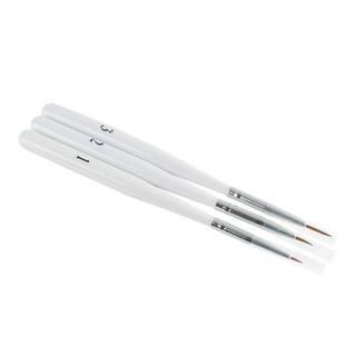 Đồ nail - Set 3 Cọ Net Trắng