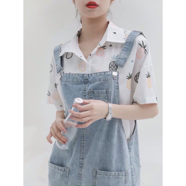 Sơ mi tay lỡ quả dứa