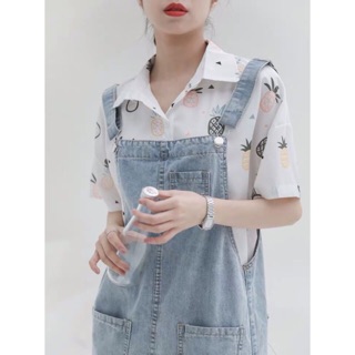 Sơ mi tay lỡ quả dứa