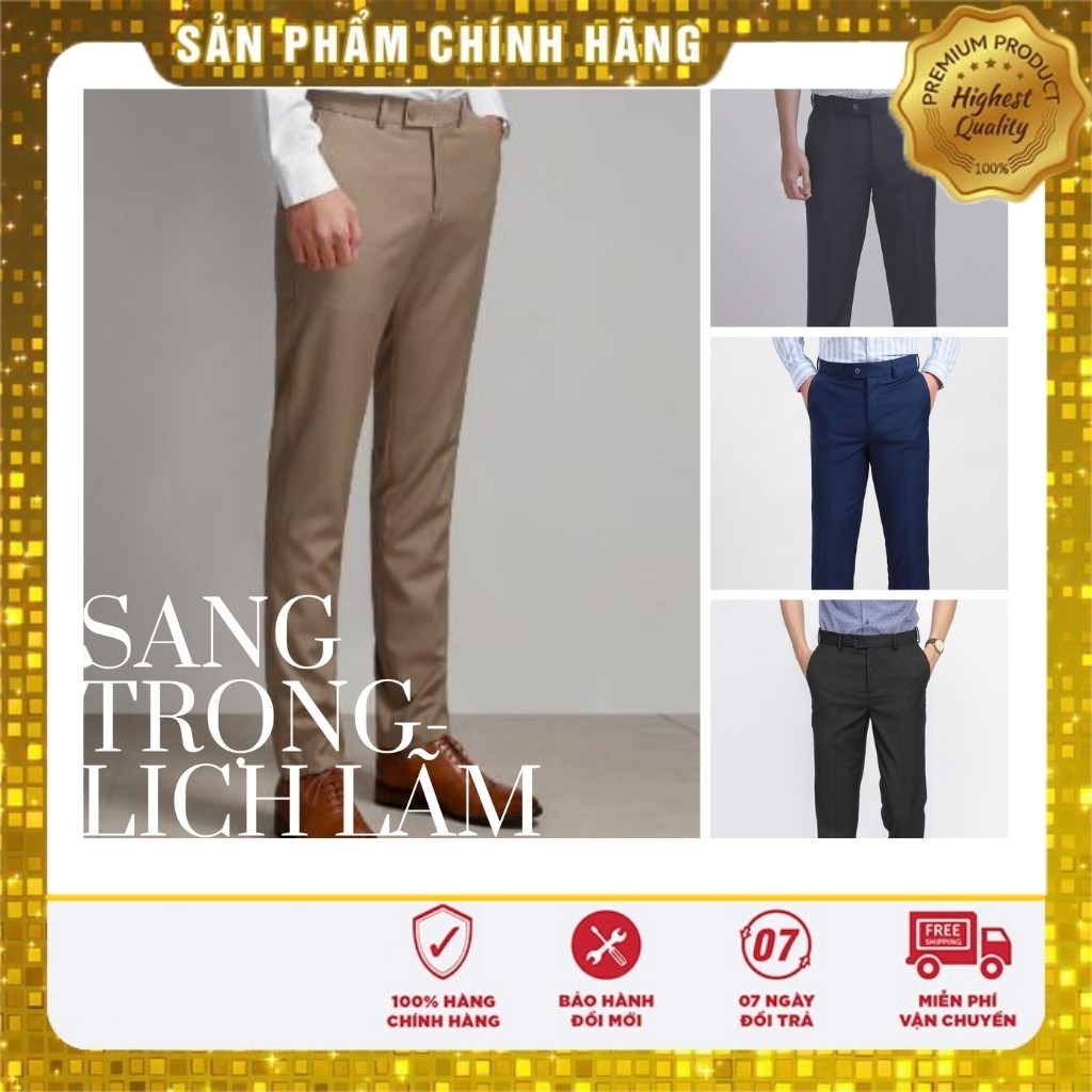 Quần âu quần tây ARISTINO form slim 5 màu xám - đen - tím than- nâu atr003s7 (quy mã)