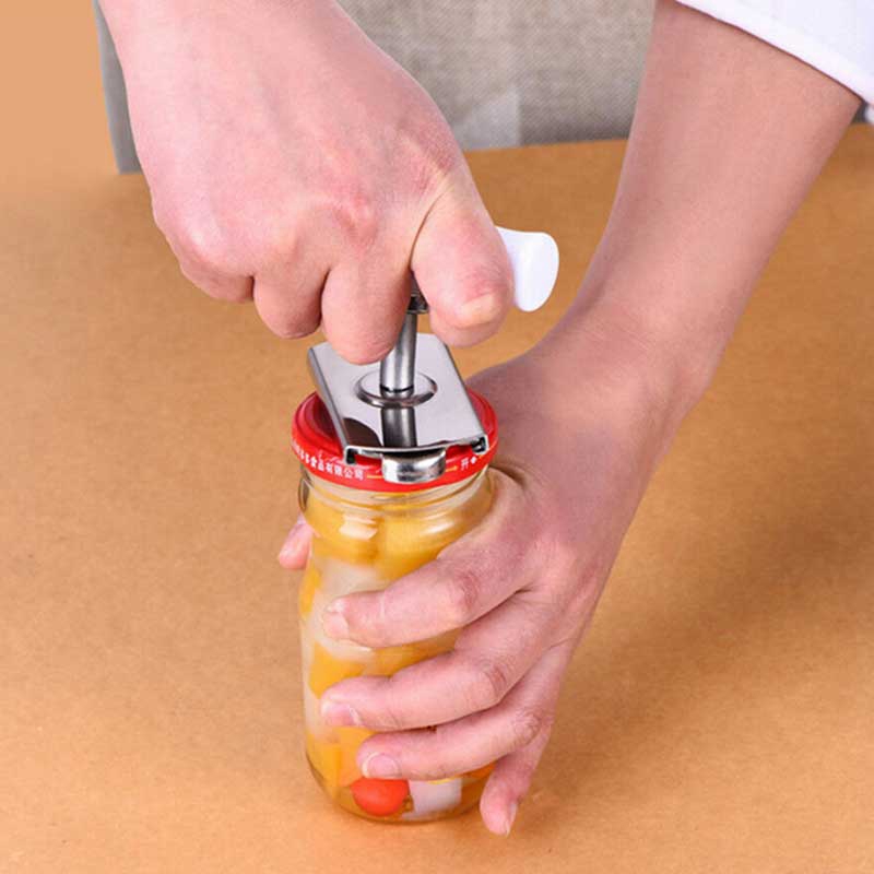 Dụng cụ mở nắp chai lọ bằng thép không gỉ tiện lợi