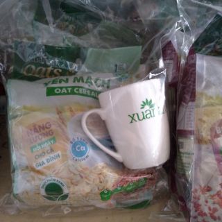 Ngũ cốc yến mạch ít đường Xuân An 400g( Tặng kèm ly sứ Xuân An cao cấp)