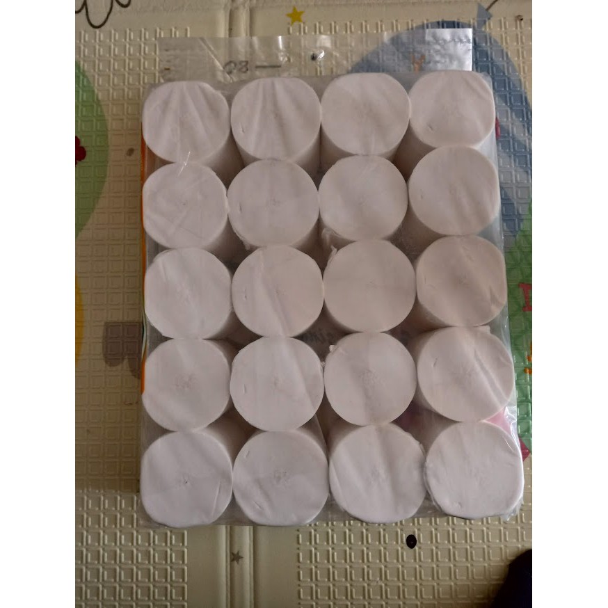 Giấy Vệ Sinh 3 Lớp Siêu Dai Không Lõi, nặng 1,4 đến 1,45kg/1 bịch 20 cuộn) Loại 1