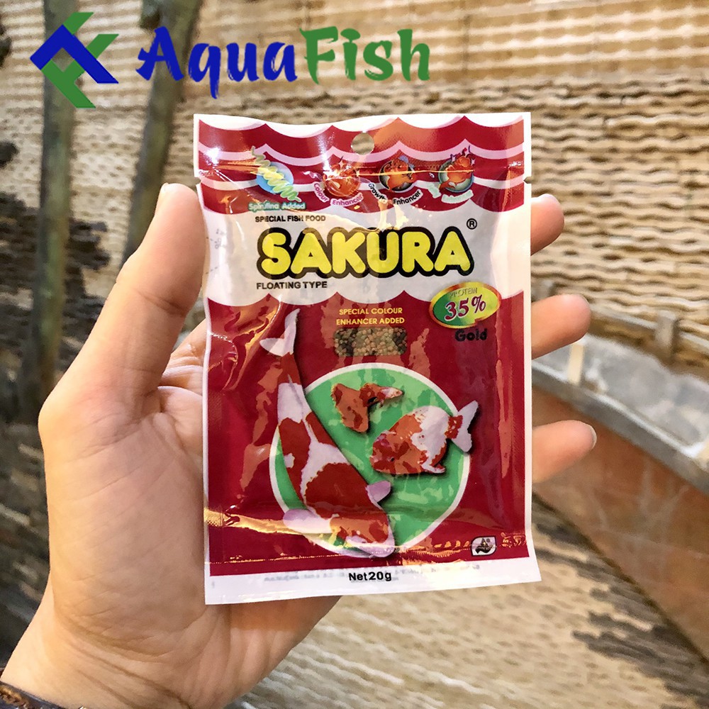 Thức ăn Sakura cho cá chọi, cá betta, cá xiêm túi 20gr (35%đạm)