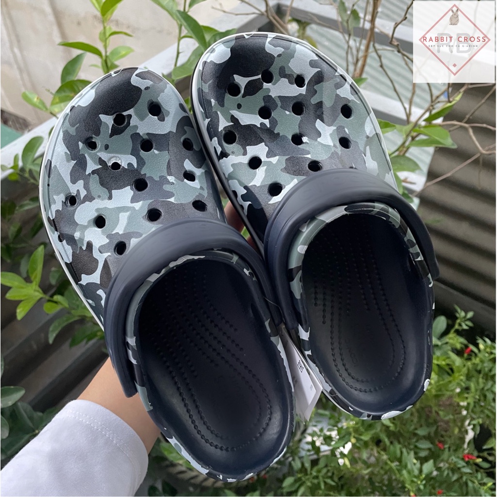 [Tặng 12 Jbitz] Dép Sục Cross Baya Camo Vảy Sơn