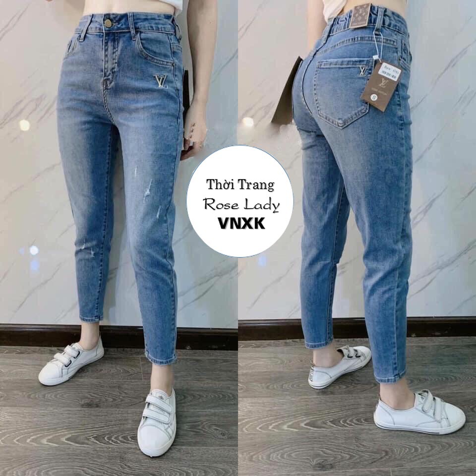 Quần Jeans nữ thêu LV