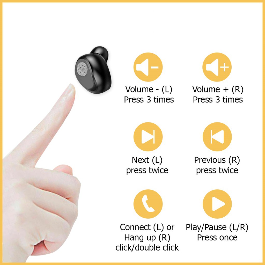 【EP-F9】Tai Nghe Bluetooth v5.0 TWS F9 Không Dây Cảm Ứng Chống Nước Chống Ồn Siêu Thanh Chất Lượng Cho Android iOS iPhone | BigBuy360 - bigbuy360.vn