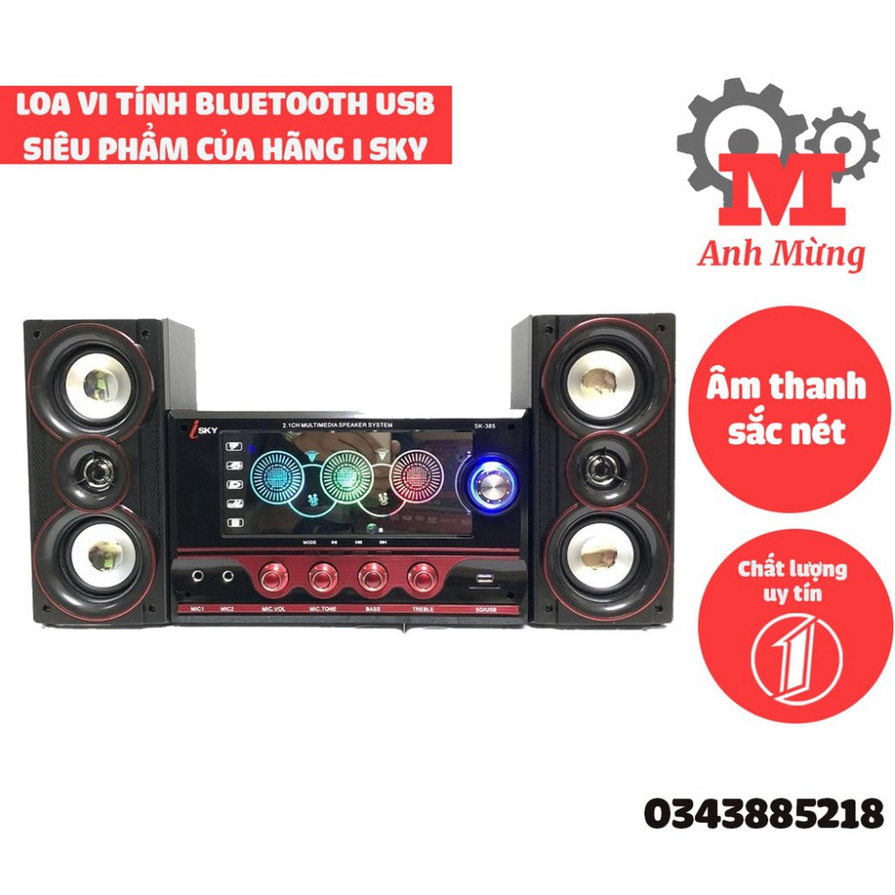 Loa vi tính Isky Bluetooth usb thiết kế ấn tượng, tính năng vượt trội