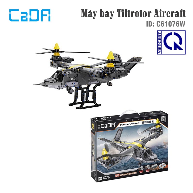 Đồ chơi lắp ráp máy bay trực thăng-Lego lắp ghép mô hình máy bay V22 Osprey điều khiển từ xa -Bảo hành 12 tháng