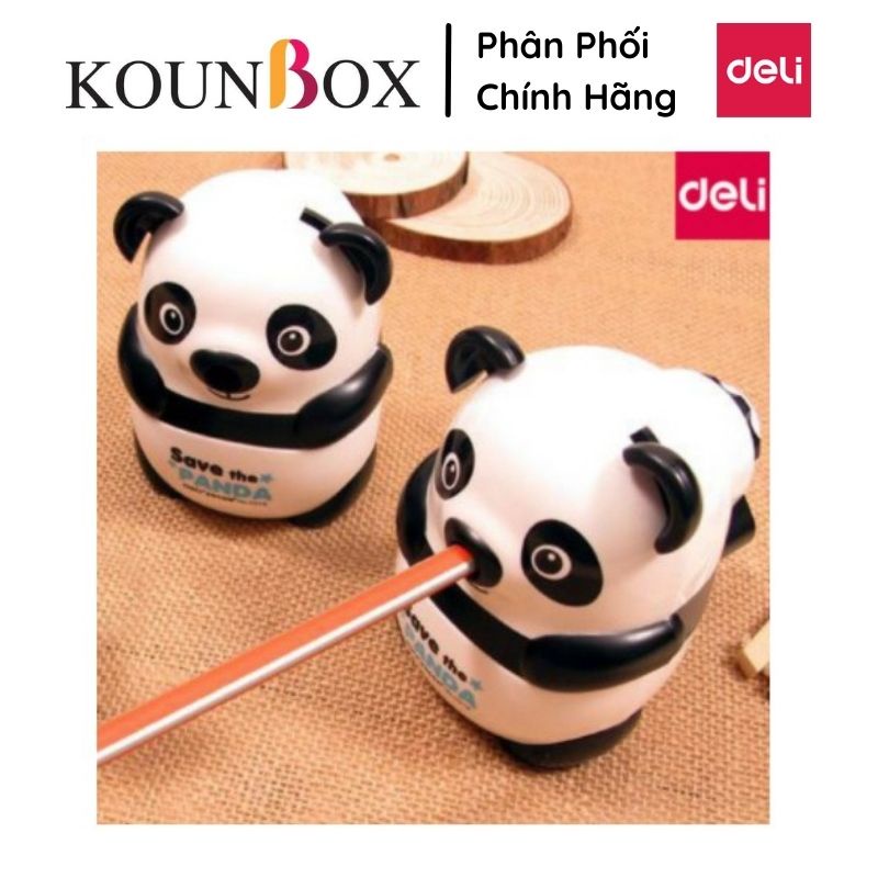 Chuốt bút chì hình con vật dễ thương Deli 518 - Hình Gấu Trúc