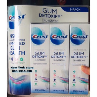 Kem đáng răng Crest Gum Detoxify ADVANCED 147g USA date 9-2022