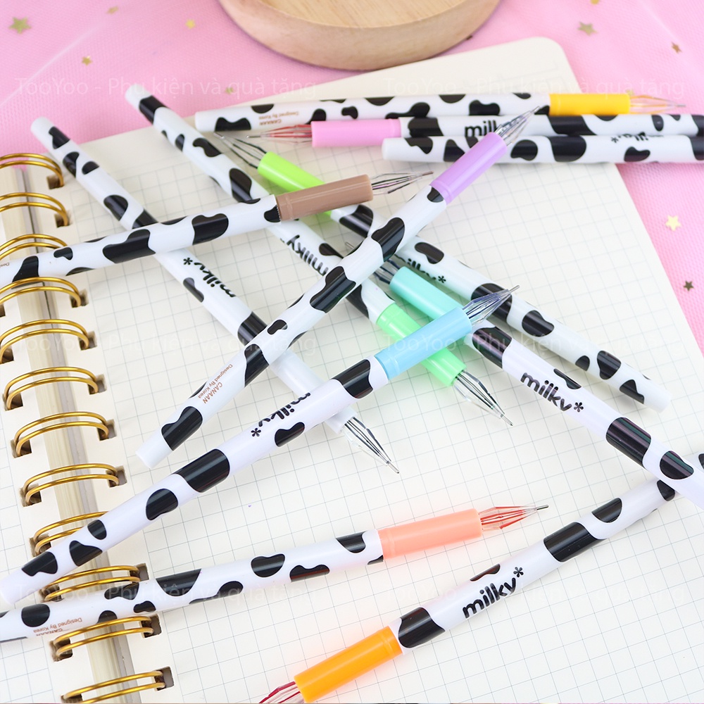 Bút bi nước nhiều màu họa tiết con bò sữa dễ thương cute TooYoo TY0072