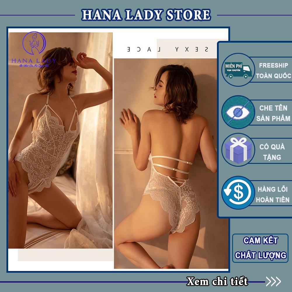 Bộ ngủ bodysuit xuyên thấu hở đáy gợi cảm, SET đồ ngủ liền thân gợi cảm siêu mỏng siêu khiêu gợi bộ đồ ngủ sexy V460