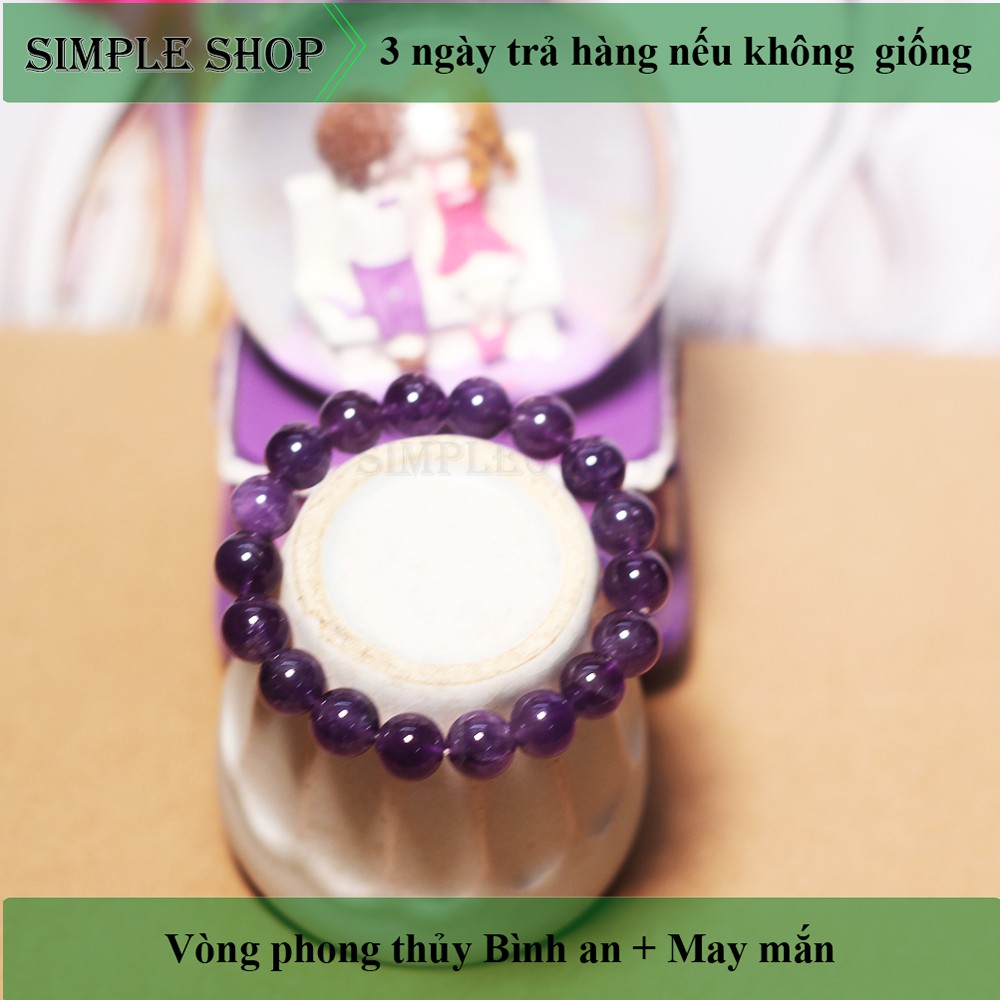 Vòng tay phong thủy ĐÁTHẠCHANH Tím đầy mê hoặc hợp HỎA