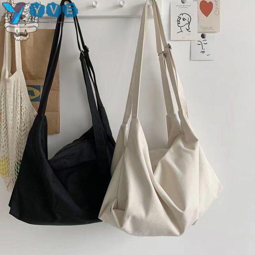 Túi Đeo Vai Bằng Vải Canvas Dễ Phối Đồ Thời Trang Unisex