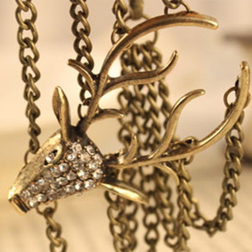 Vòng đeo tay thiết kế hình đầu hươu thời trang cá tính