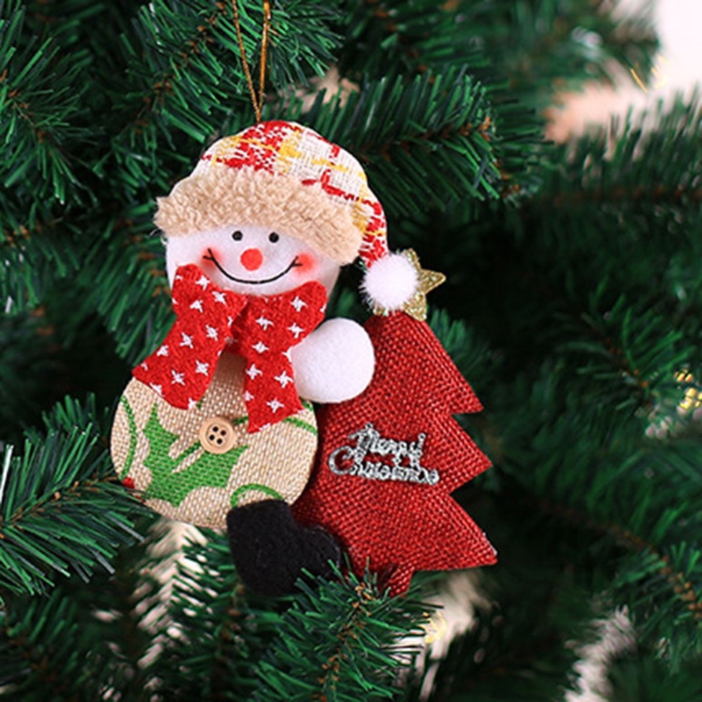 Búp bê nhồi bông treo trang trí cây thông noel dễ thương DIY