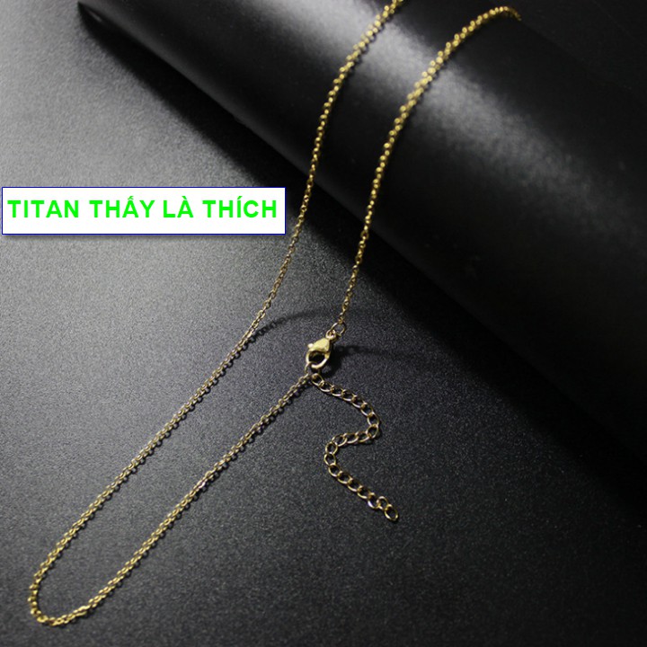 Dây chuyền vàng mạ kiểu nữ hàn quốc titan cá tính - Hàng titan vàng 18k sáng bóng đẹp - Cam kết 1 đổi 1 nếu đen