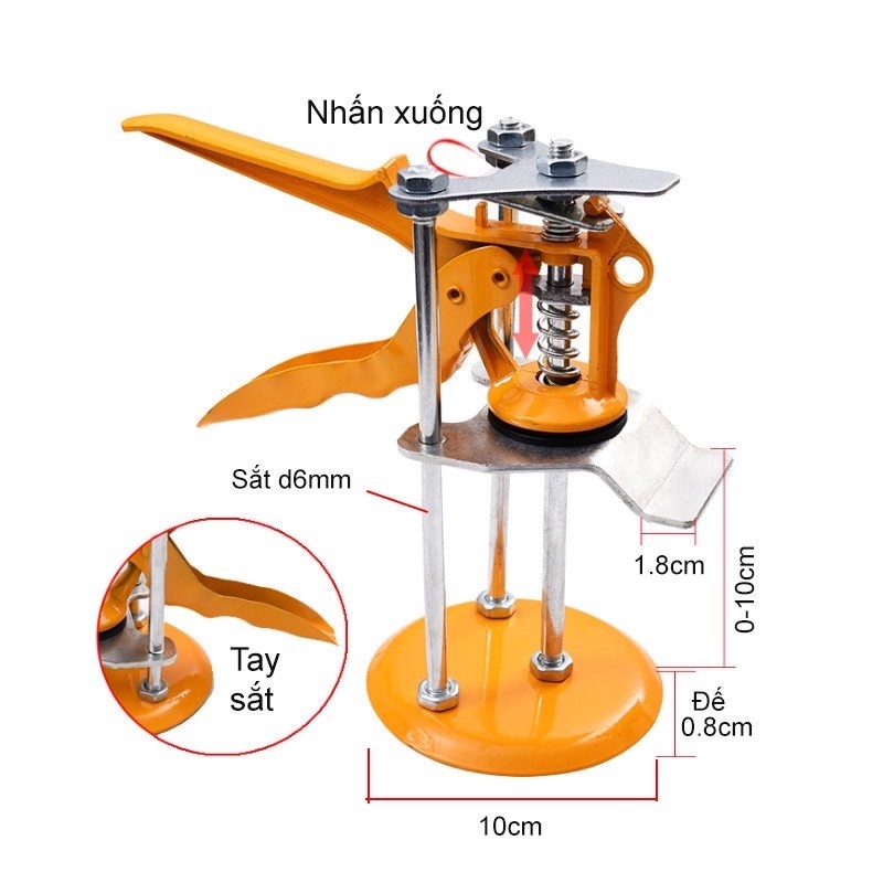 Con đội kích nâng gạch ốp lát tường điều chỉnh thăng bằng nhanh chóng chính xác bóp tay dễ dàng