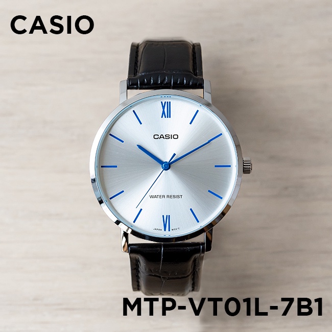 Đồng hồ nam dây da Casio Standard chính hãng Anh Khuê MTP-VT01L-7B1UDF