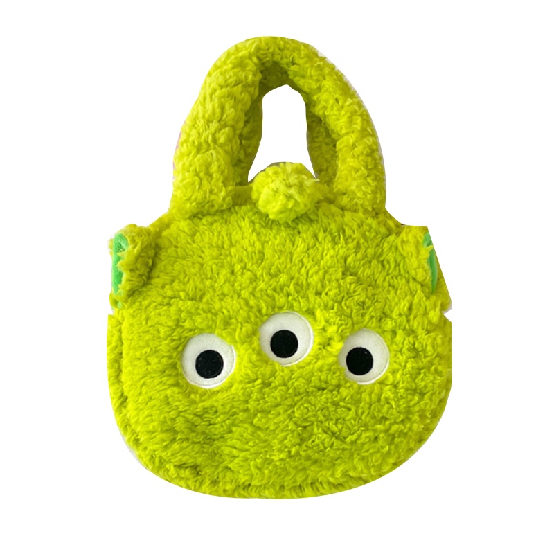 Túi Xách Đeo Vai Bằng Lông Cừu Sức Chứa Lớn Họa Tiết Gấu Dâu Tây Hoạt Hình Dễ Thương Dành Cho Bạn Thân