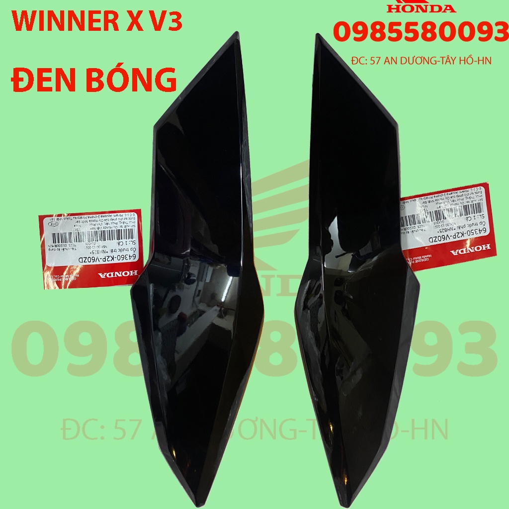 DÀN ÁO WINNER X V3 2022, MÀU ĐEN BÓNG CHÍNH HÃNG HONDA