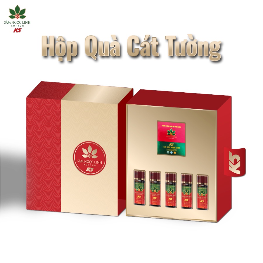 [Quà Tết] Hộp Quà Cát Tường - Sâm Ngọc Linh Kon Tum K5 Chính Hãng