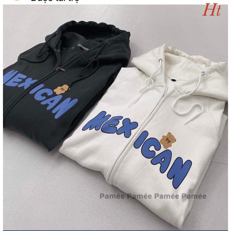 Áo khoác gấu nâu nhỏ in ngực HT12