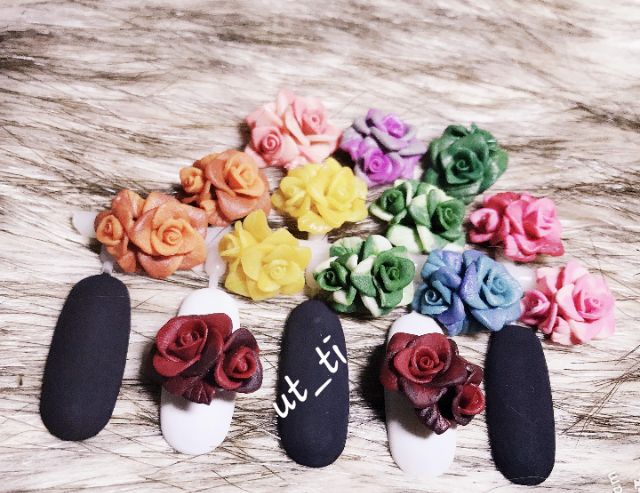 Hoa hồng kép nail