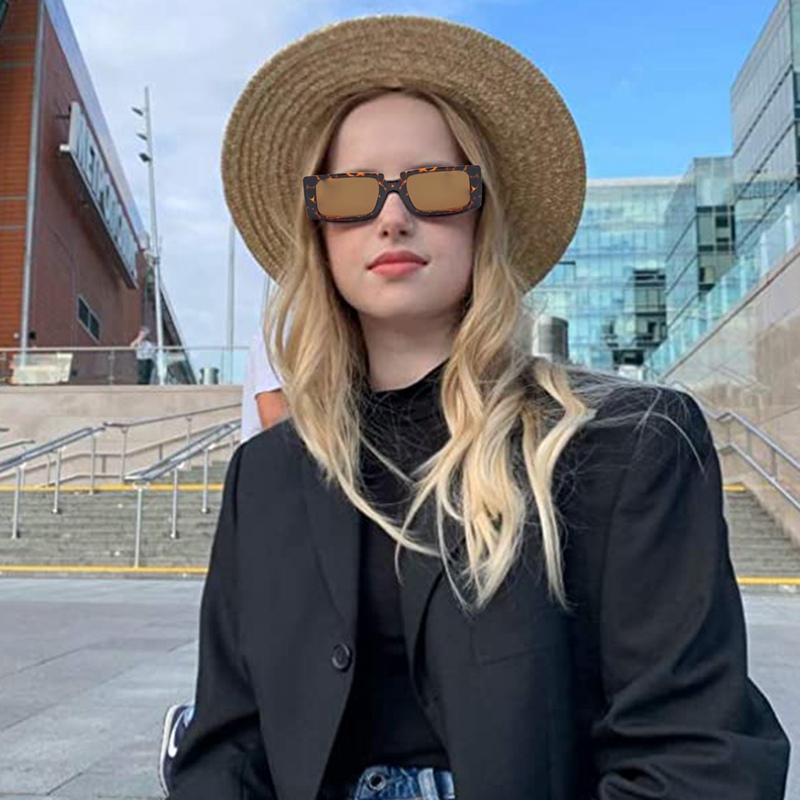 Kính Mát Chống Tia Uv400 Hình Chữ Nhật Hoạ Tiết Da Báo Cho Nam Và Nữ | BigBuy360 - bigbuy360.vn