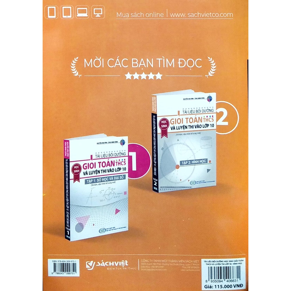 Sách Tài Liệu Bồi Dưỡng Học Sinh Giỏi Toán THCS Và Luyện Thi Vào Lớp 10 - Tập 2: Hình Học