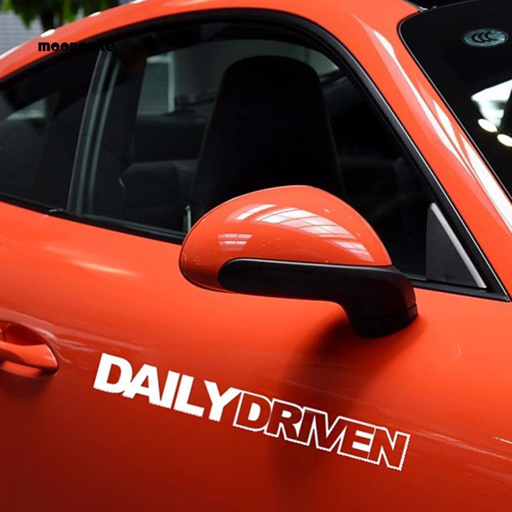 ☼Bánh Trung Thu☼Miếng Dán Phản Quang In Chữ Daily Driven Trang Trí Thân Xe Hơi / Xe Tải