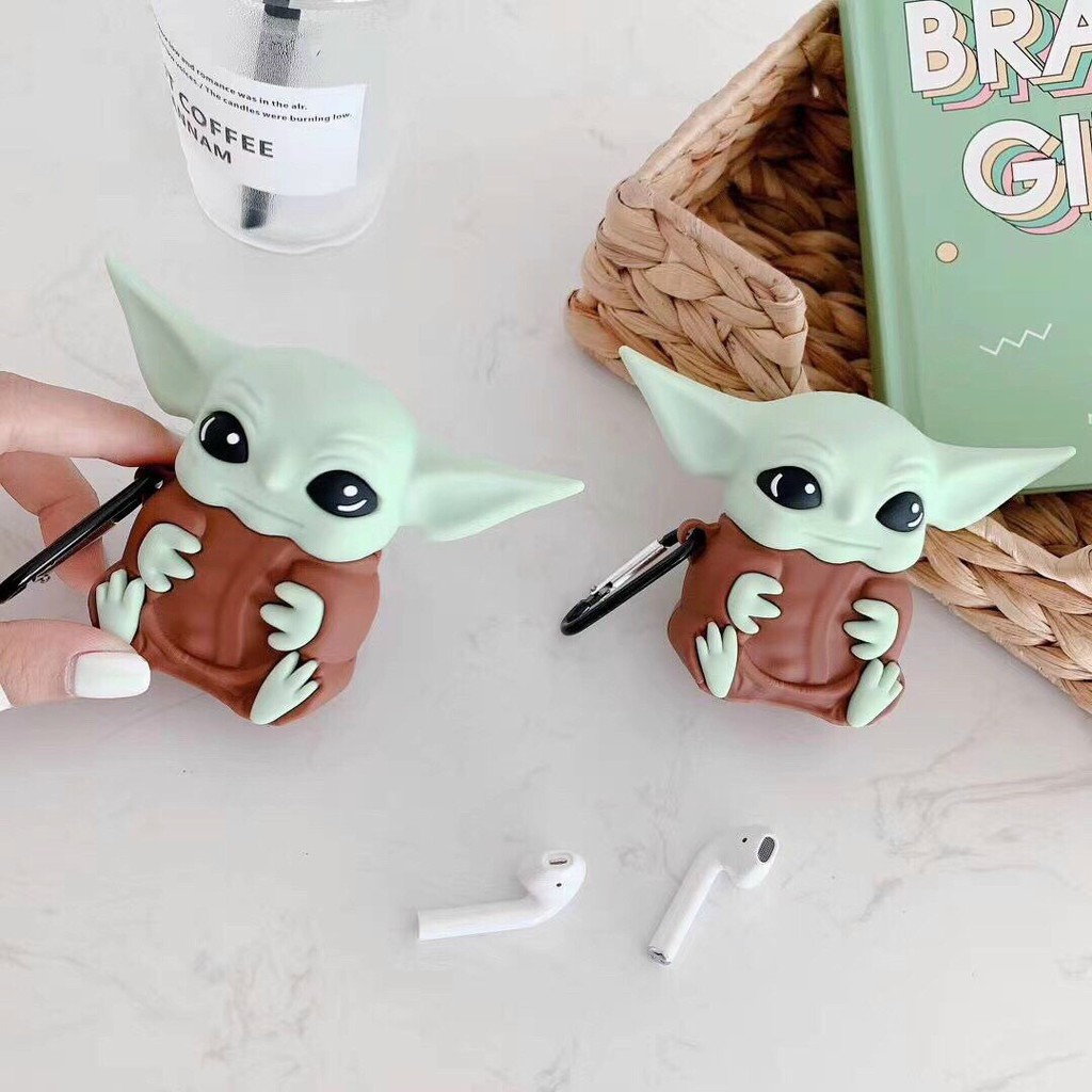 Vỏ bảo vệ đựng tai nghe Airpods hình nhân vật YODA cao cấp - Dùng cho airpods1/Airpods 2/ i11/ i12/i16pro/i18/i200/i7s
