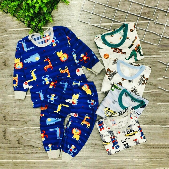 Bộ cotton giấy Thái dài tay cho bé