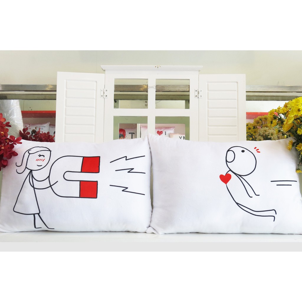 Cặp vỏ gối đôi 40-60cm Nam châm
