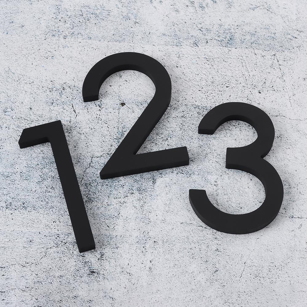 CONOPERY Biển Báo 5 &quot;Số 911 Màu Đen Gắn Cửa Sân Vườn