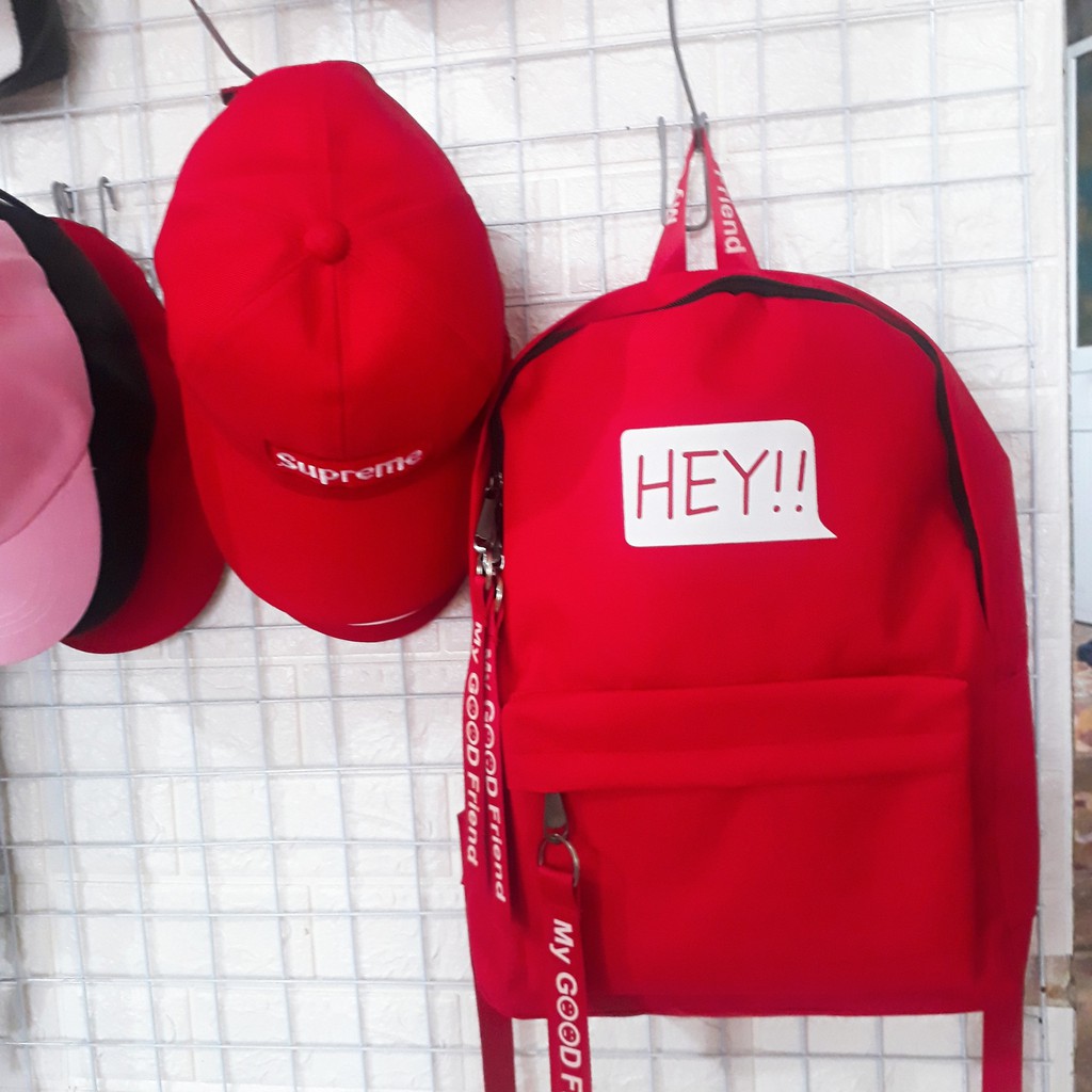 Balo teen Chữ Hey chất đẹp dày hàng Quảng Châu kèm ảnh thật (Tuyển sỉ Ctv toàn quốc)