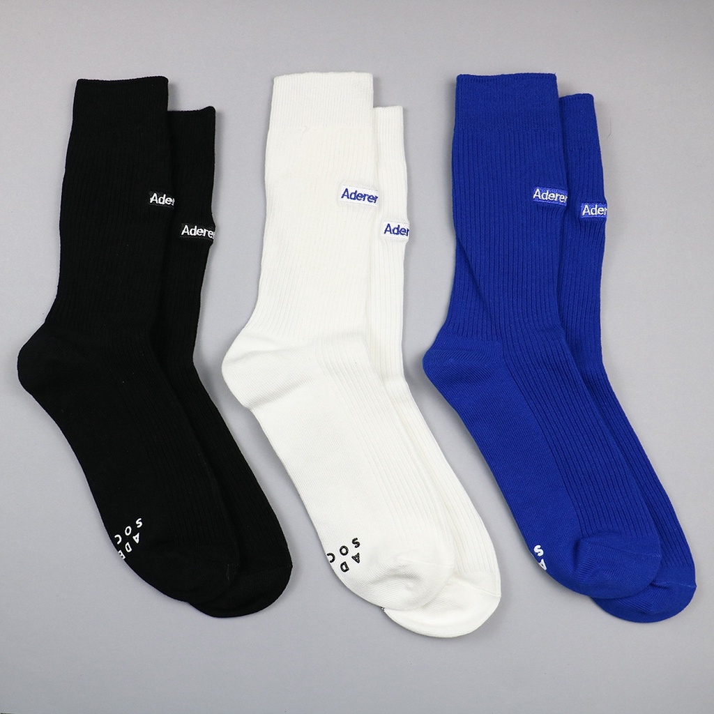 Đôi Vớ Cotton Màu Trơn Thêu Chữ Phong Cách Hàn Quốc