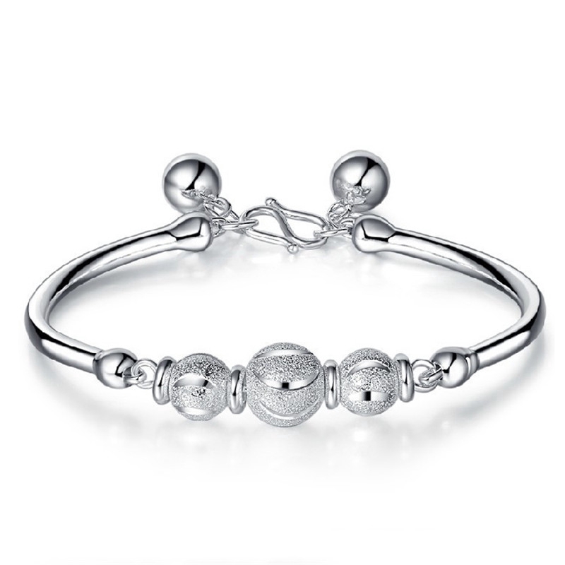 Sẵn Sàng Cổ Mạ Bạc Mở Vòng Tay Lưỡi Liềm Chạy Vòng Tay Chuông Vòng Tay Nữ