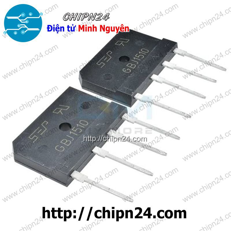 [1 CON] Cầu Diode GBJ1510 15A 1000V (15A dẹt)