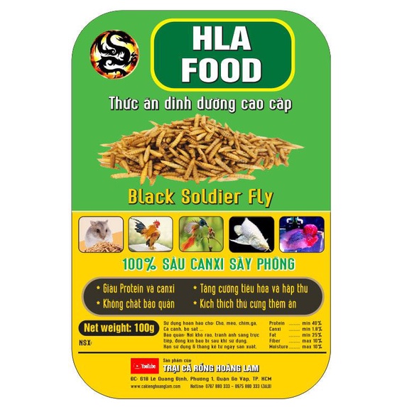 Thức Ăn Sâu Canxi Sấy Khô 65gr