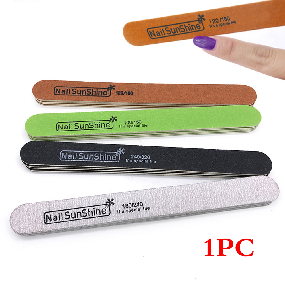 ❀SIMPLE❀ Portable Wooden Nail Files Professional Nail Care Sanding Buffer Pedicure Manicure Beauty Tools Hot Double Sided