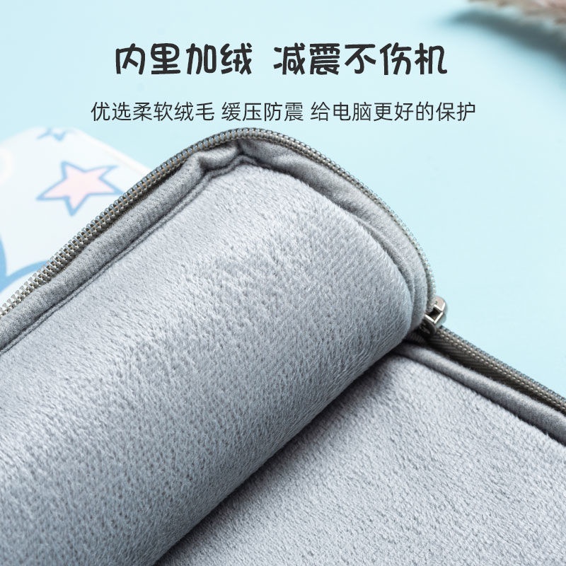 Túi Đựng Laptop Họa Tiết Gấu Và Dâu Tây Dễ Thương Cho Macbook Air Ipad Pro 14 12.9 ASUS 10 11 12 13 14 15 Inch