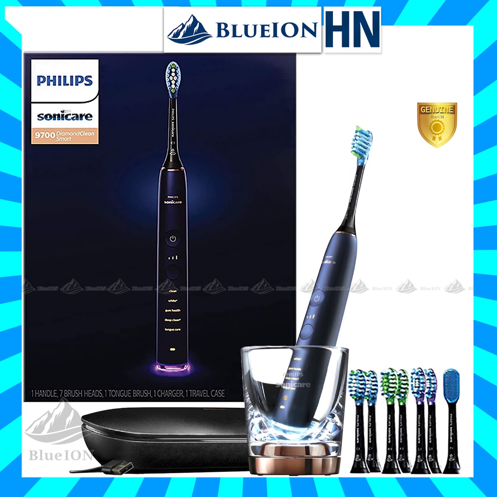 [Hàng Mỹ] Bàn chải điện Philips Sonicare 9700 9750 DiamondClean Smart Rechargeable Electric Toothbrush