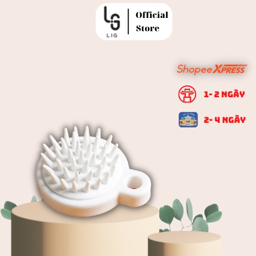 Lược gôi đầu silicon LIG mát xa da đầu không gây hư tổn da đầu kích thích mọc tóc giảm rụng.