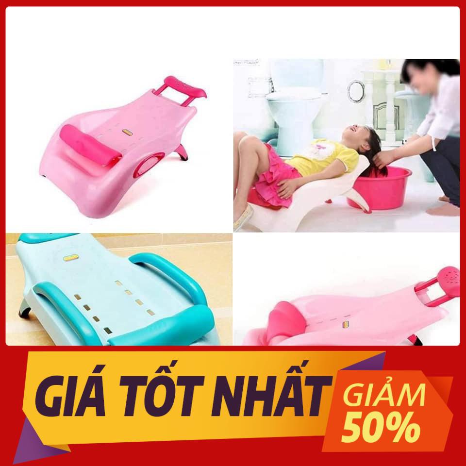 Ghế Gội Đầu Cho Bé Có Tay Vịn Nhựa Cao Cấp Việt Nhật - ghế tắm gội cho bé tiện lợi