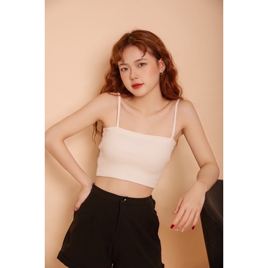 [CLAY] EMMY CROPTOP - Áo hai dây len tăm croptop ôm body | BigBuy360 - bigbuy360.vn